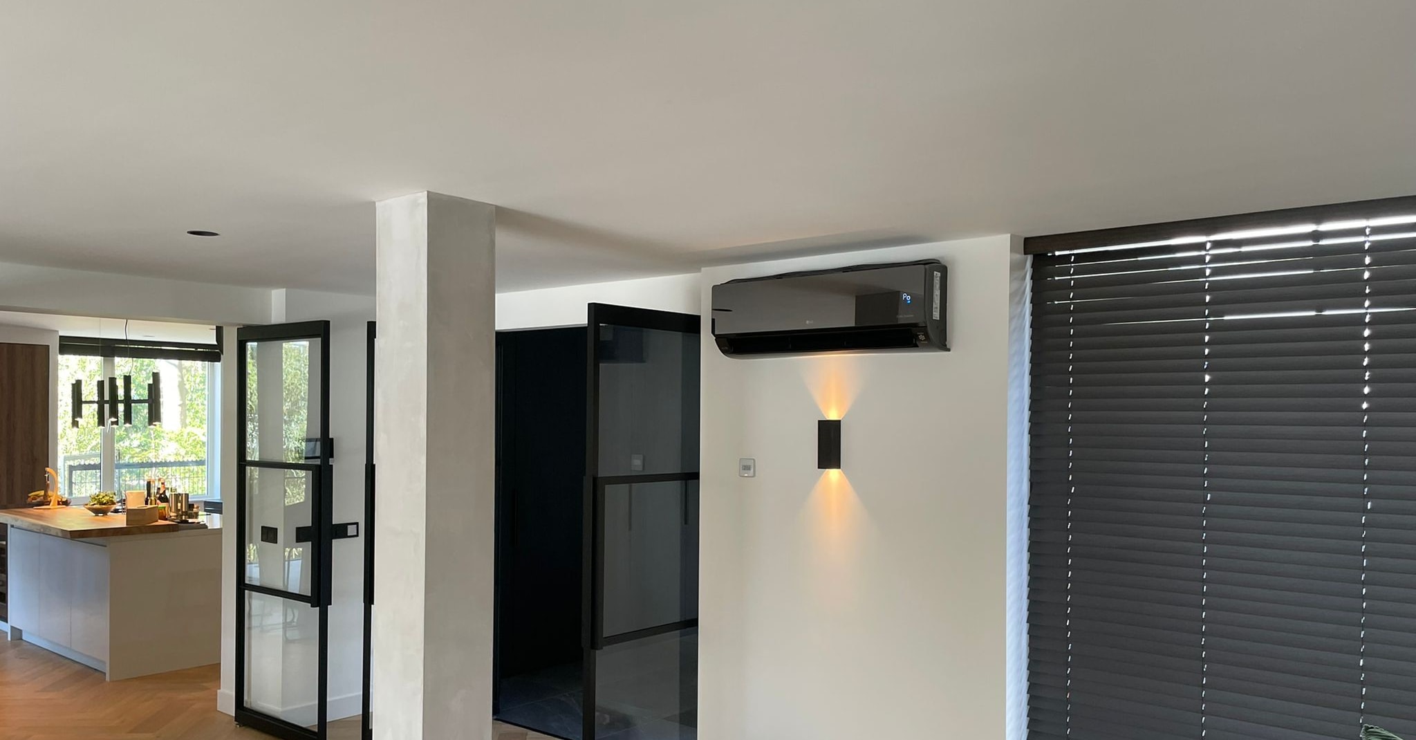 Modern interior with air conditioning unit